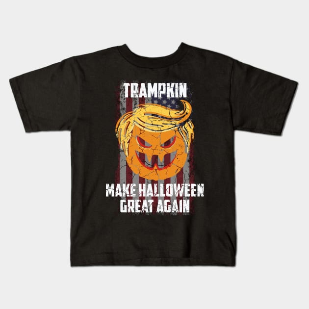 Trampkin Make Halloween Great Again tee design birthday gift graphic Kids T-Shirt by TeeSeller07